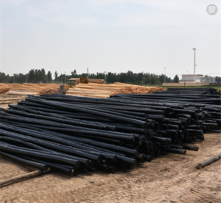 10米油木桿防腐木桿140mm發黑龍江伊春市